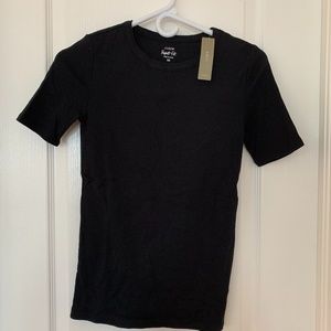 JCrew perfect fit black tshirt, NWT size XS